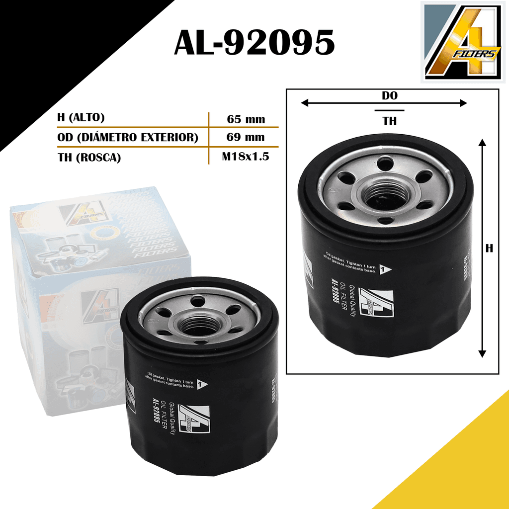 Filtro de Aceite - Chevrolet Spark GT, Chevrolet Sail, Chevrolet N300, Chevrolet Beat, Chevrolet Aveo 2018-2024
